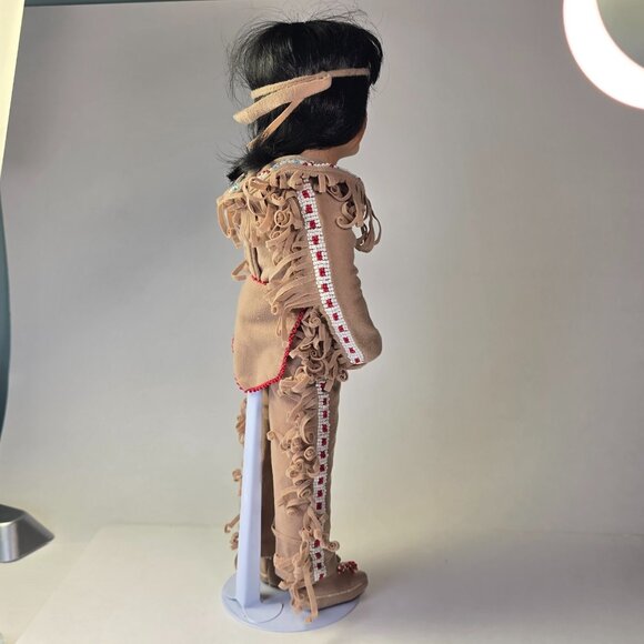 Linda Mason Doll Native American Indian 1993 Vintage Porcelain Quick Fox Boy - Picture 9 of 15